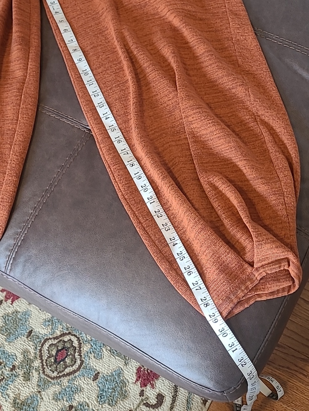 Free People FP Beach Freya Knit Barrel Leg Jogger Pants Heathered Rust Orange XL - Picture 15 of 15